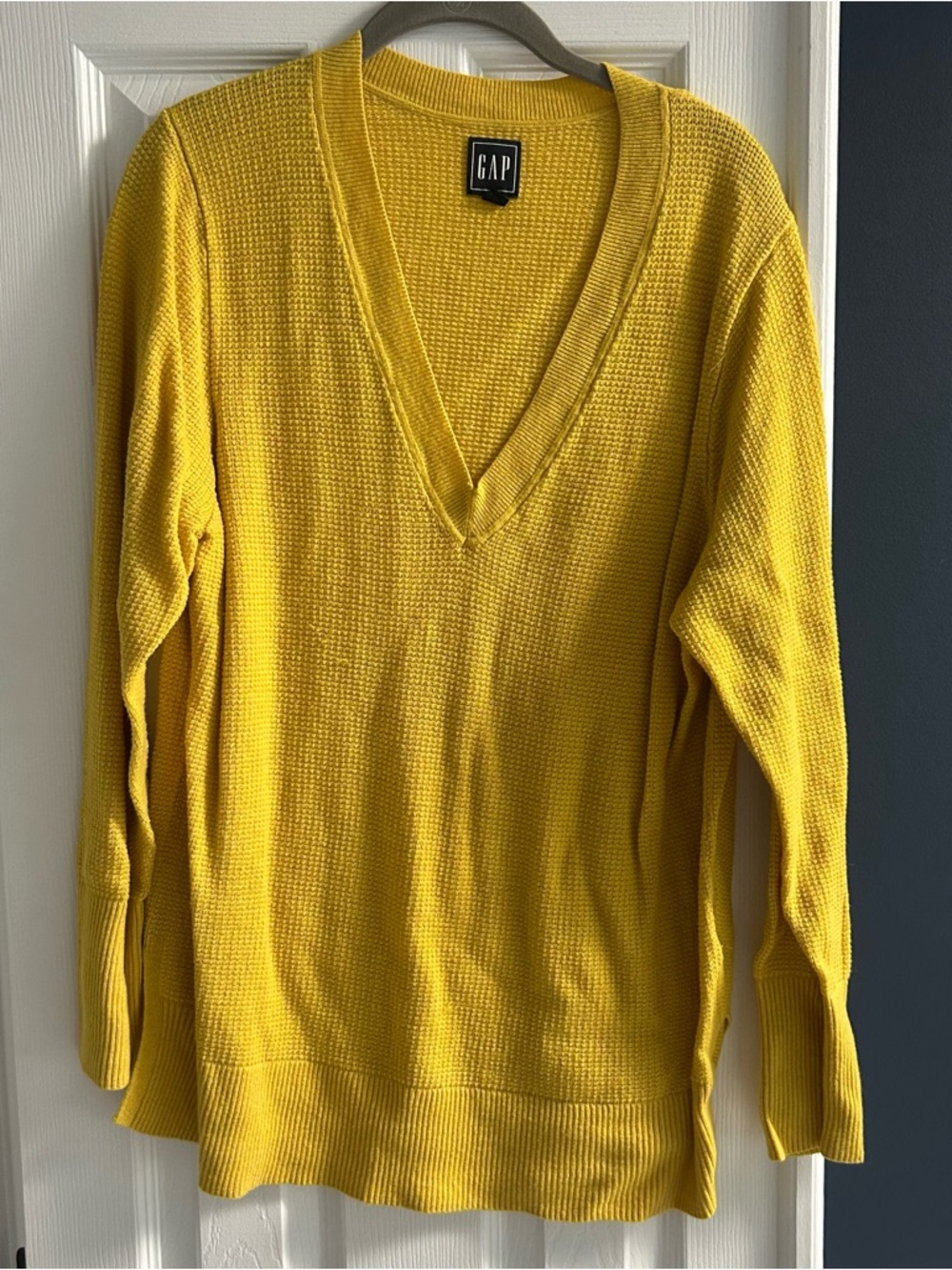 GAP Sunflower Yellow V-Neck Knit Sweater